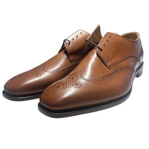 Charles Tyrwhitt Aldwych Brogue Shoes Mens 12.5 Brown NEW Made in England G Fit